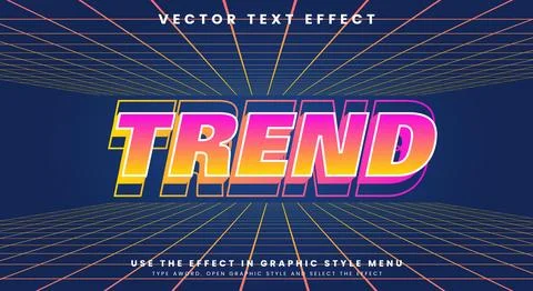 3D editable text style effect in modern trend style 스톡 일러스트