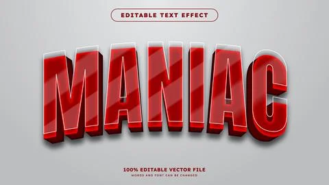 3d editable text style effect Elegant text effect with red color suitable f.. Stock Illustration