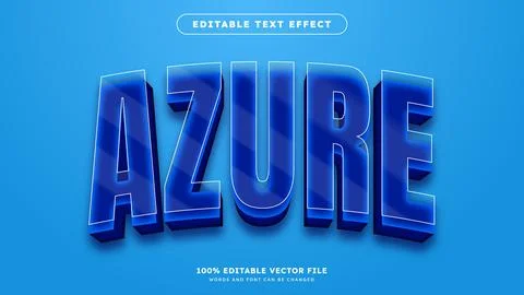 3d editable text style effect Elegant text effect with blue color suitable .. Stock Illustration