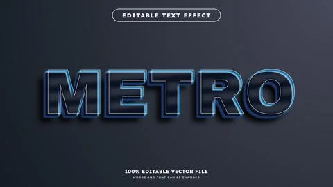 3D editable text style effect with glossy glass theme. Stock Illustration