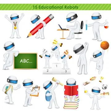 3d education student in fully scalable vector Stock Illustration