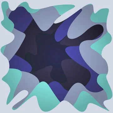 3d effect abstract background. Colorful cut out paper, vector design template Ilustración de archivo
