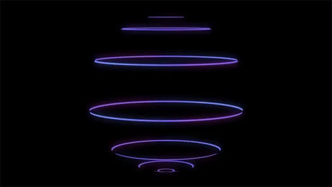 3d effect abstract background. glowing neon light sphere, laser show Stock Footage 144732323