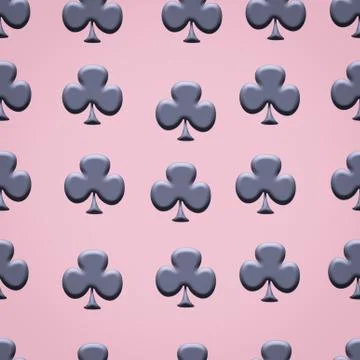 3d effect playing card symbol seamless design Иллюстрация