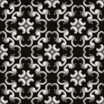 3D effect seamless background, wallpaper decoration pattern Stockillustratie