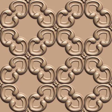 3D effect seamless background, wallpaper decoration pattern Illustrazione stock
