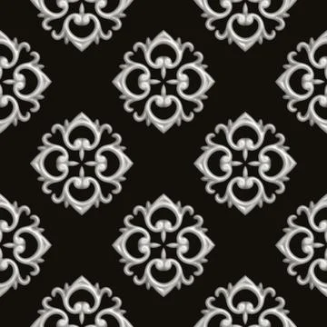3D effect seamless background, wallpaper decoration pattern Stockillustratie