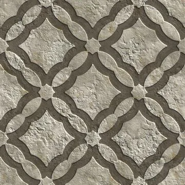 3D effect seamless background, wallpaper decoration stone pattern Illustrazione stock