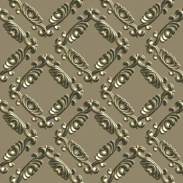 3D effect seamless background, wallpaper decoration pattern Stockillustratie