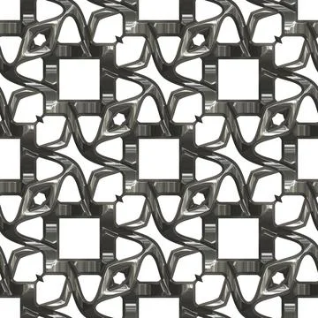 3d effect seamless background wallpaper metal tiled pattern 库存照片