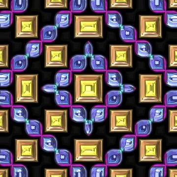 3D effect seamless background, wallpaper decoration pattern Foto stock