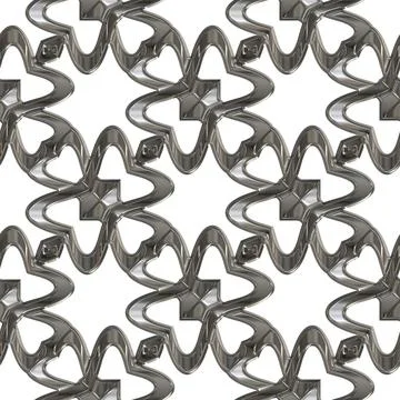 3d effect seamless background wallpaper metal tiled pattern Stock Photos