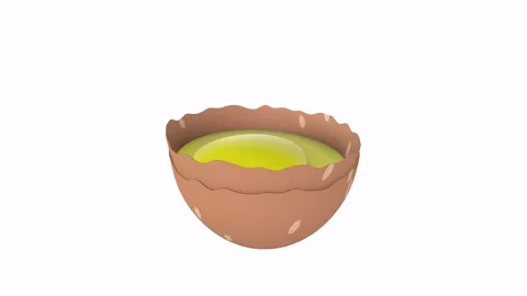 3D egg in a bowl with realistic textures and lighting Stock-Footage 286148250