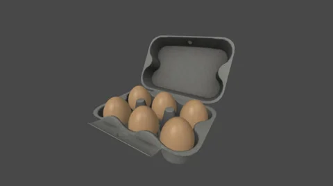 3D Egg Box Loop Rotating (Alpha) Stock Footage 27740671