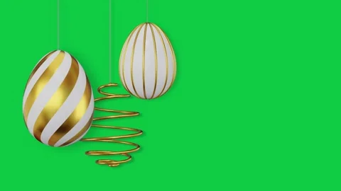3d eggs green  screen Stock Footage 330357967