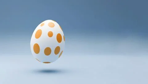 3D Eggs levitating on blue background. easter eggs colorful decoration backgr イラスト素材