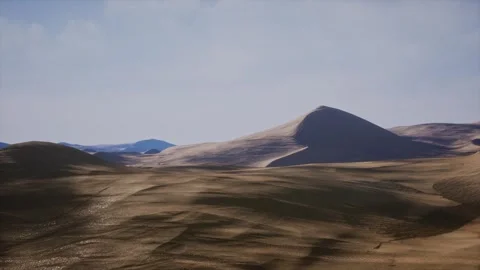 3D. Egypt. Sahara Desert. Side view of sand dune Video stock 288900728