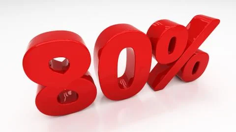 3d eighty percent Stock Illustration