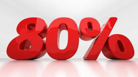 3d eighty percent Stock Illustration