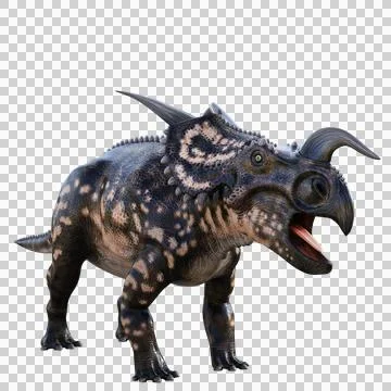 3D Einiosaurus dinosaur illustration isolated on transparent Stock Illustration