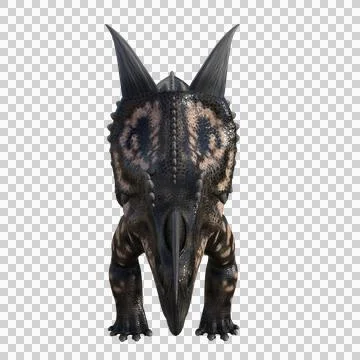 3D Einiosaurus dinosaur illustration isolated on transparent Stock Illustration