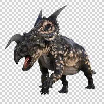 3D Einiosaurus dinosaur illustration isolated on transparent Stock Illustration
