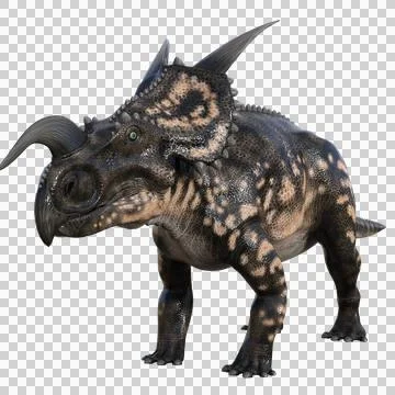 3D Einiosaurus dinosaur illustration isolated on transparent Stock Illustration
