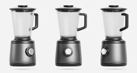3d electric blender in different angles. Mixer, crush ice for smoothie, juice Stock Illustration