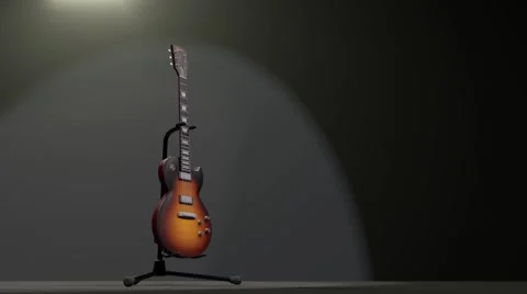 3D Electric Guitar  Stock Footage 52676706
