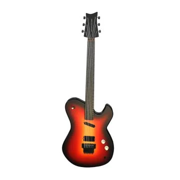 3D Electric Guitar Stock Illustration