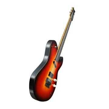 3D Electric Guitar Stock Illustration