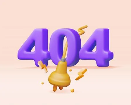 3D electric plug with 404 digits 库存插图