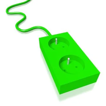 3D electricy socket Stock Illustration