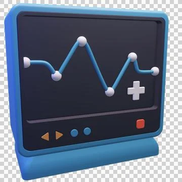 3D Electrocardiogram  Stock Illustration