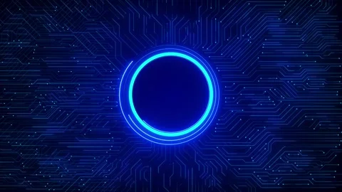 3D Electronic circuit board chip, world of cutting edge advanced technology Stock Footage 294954800