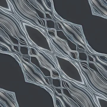 3D elegant silver lines diagonal waves dark gray Stock Illustration