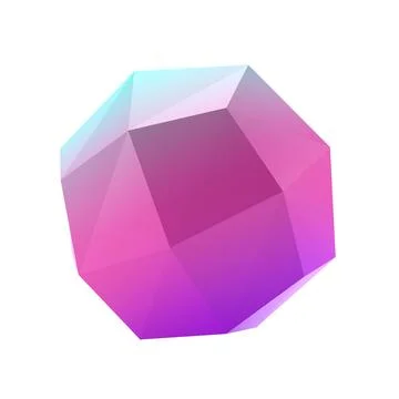 3d element abstract polygon ball metal geometric shape. Realistic glossy Stock-Illustration