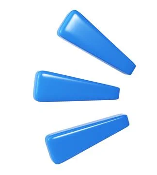 3d element Christmas winter three lines like sound clapping decorative blue c Stock Illustration