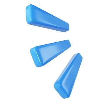 3d element Christmas winter three lines like sound clapping decorative blue c 스톡 일러스트