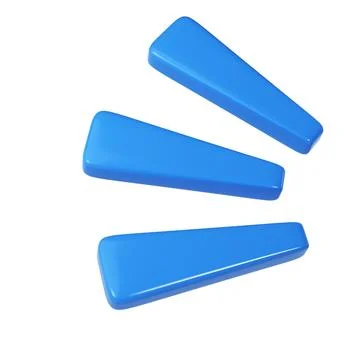 3d element Christmas winter three lines like sound clapping decorative blue Stock Illustration