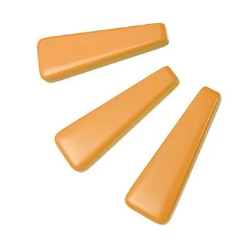 3d element Christmas winter three lines like sound clapping decorative orange Stock Illustration