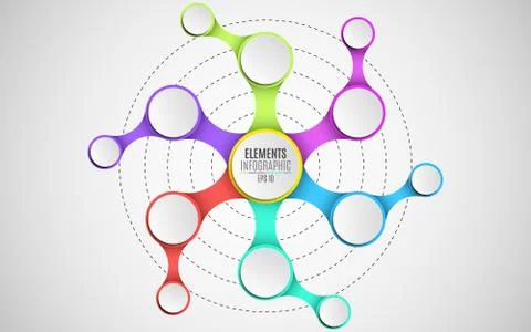 3d elements of infographics for your business projects. Empty paper, three-.. 库存插图