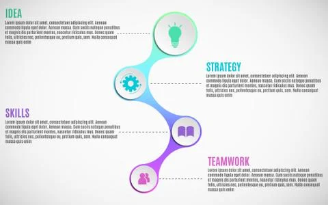 3d elements of infographics for your business projects. Empty paper, three-.. Illustrazione stock