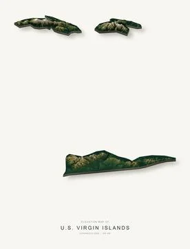 3D elevation map of U.S Stock Illustration