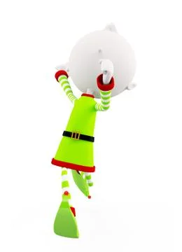 3d Elves for Christmas Stock Illustration