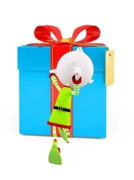 3d elves for christmas Stock Illustration