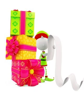 3d Elves for Christmas Illustrazione stock