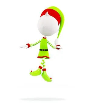 3d Elves for Christmas Stock Illustration