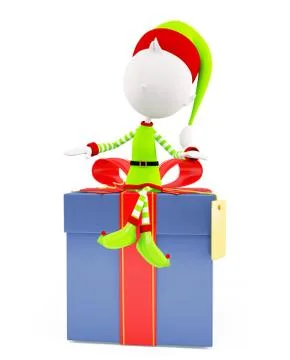 3d Elves for Christmas Stock Illustration