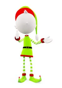 3d elves for christmas Illustrazione stock